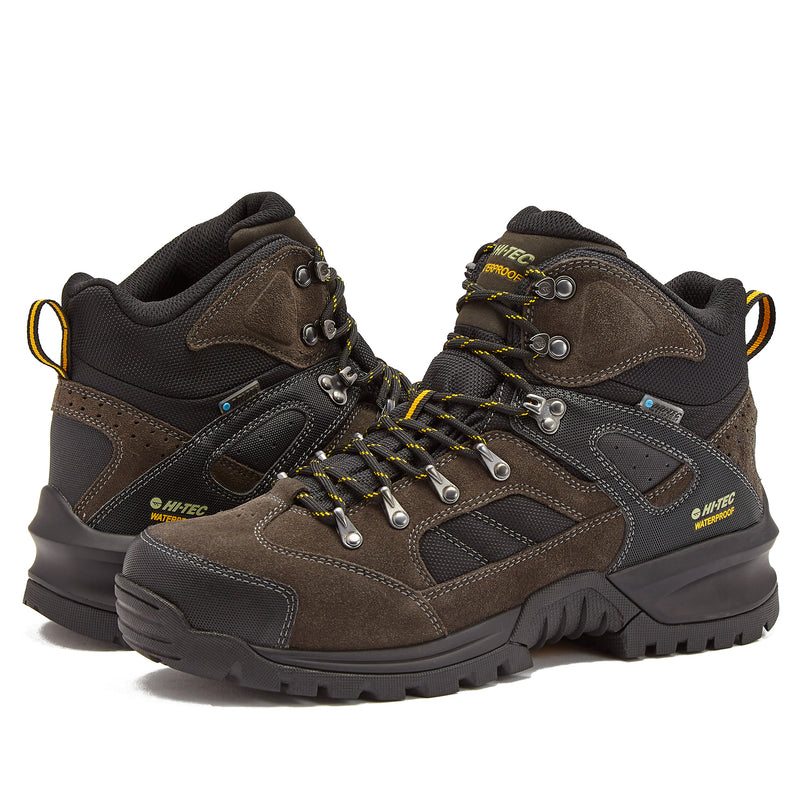 HI-TEC Black Rock Hiking Boots for Men | Mens Waterproof Work Boots ...